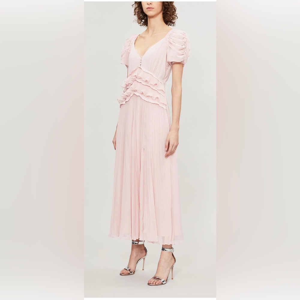 Self Portrait ruffled long dress